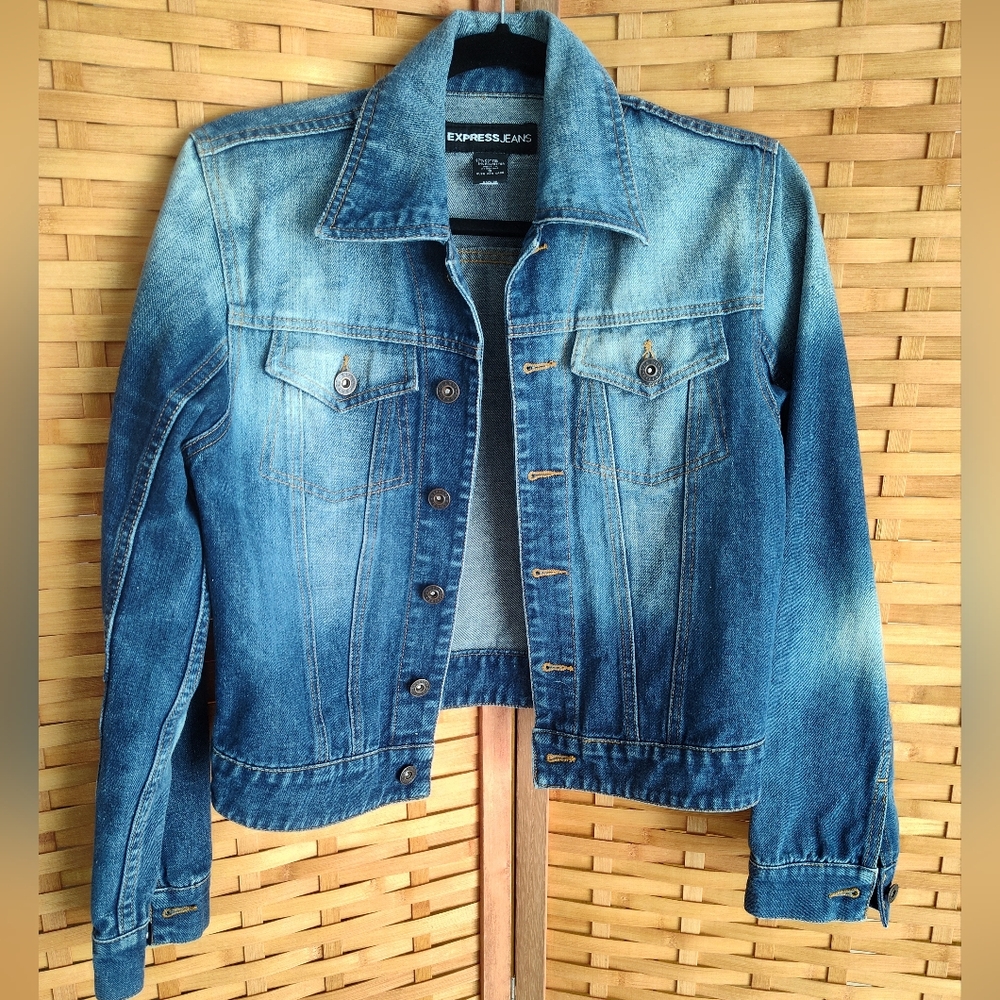 Express Jeans Women's Blue Denim Jacket